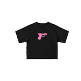 Bxoxo Women's Crop Tops Hip Hop Punk Grunge Streetwear Rock Geometric Pattern Print Casual Harajuku Hot Girl Summer Slim Short Sleeves